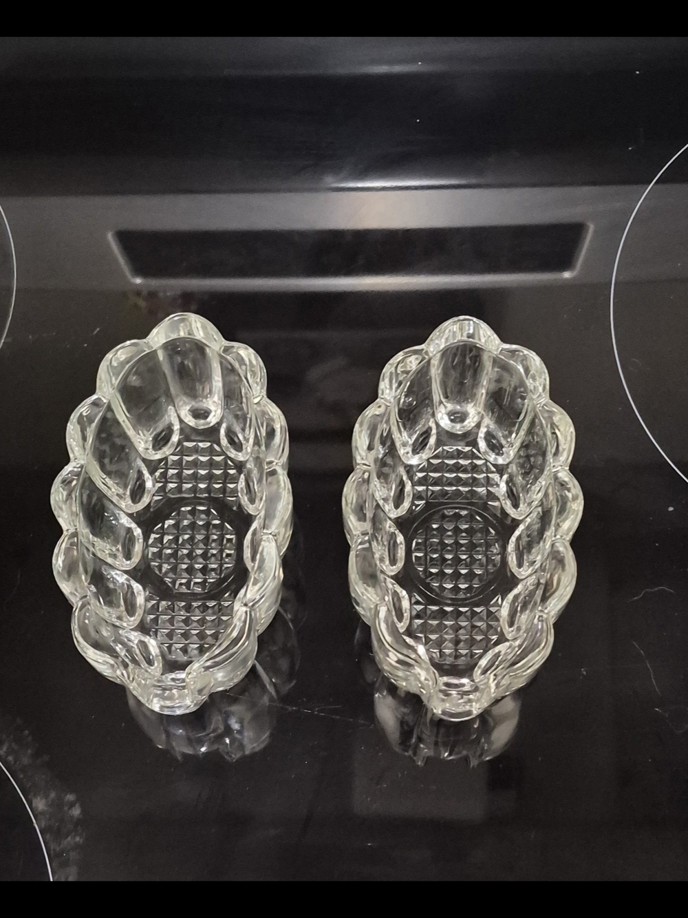 Set of 2 - Princess House Crystal Spoon and Fork Rest Holder Vintage
